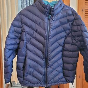 Cabela's Blue, Inside Lining Sky Blue,. Goose Down Coat, Womens M